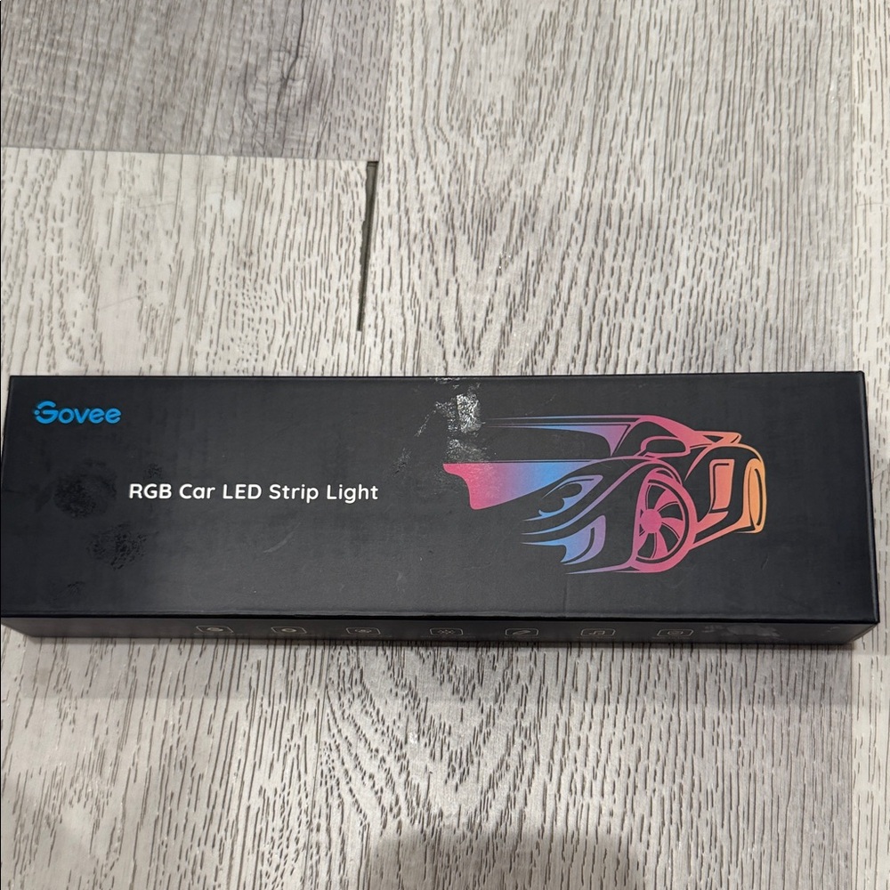 Govee RGB Car LED Strip Light - Black Box with Multicolor Logo